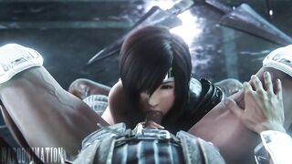 Yuffie showing off her shinobi interrogation technique
