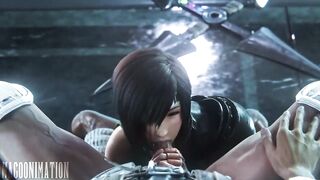 Yuffie showing off her shinobi interrogation technique