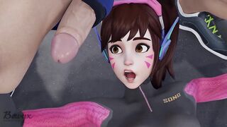 D.va with a personal trainer in gym
