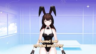 Bunny Vtuber watches Bullet Get Fuck For Her Attitude [Hentai]