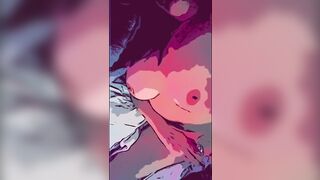 solo female as adult comic milf masturbating