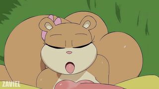 Sandy Cheeks Fucked in all Holes Cartoon Hentai
