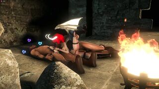 Hot girl getting fingered in the pussy by Succubus with a big ass - Last Evil [H Game] +18