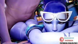 WIDOWMAKER HOT PUBLIC SEX ON BEACH AND CUM | HOT OVERWATCH HENTAI 4K