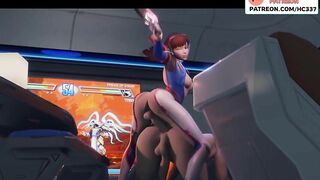 FUTANARI D.VA FUCK FAN IN PLAY ROOM | HOTTEST OVERWATCH FUTA HENTAI 60FPS