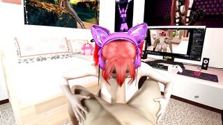 Gamer girl fucked hard by Stepdaddy - Akiko