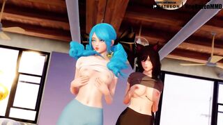 [MMD]Stellar - Marionette (Ahri/Gwen/Soraka/Xayah) [StripV1 ver.] League of Legends
