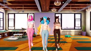 [MMD]Stellar - Marionette (Ahri/Gwen/Soraka/Xayah) [StripV1 ver.] League of Legends
