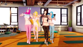 [MMD]Stellar - Marionette (Ahri/Gwen/Soraka/Xayah) [StripV1 ver.] League of Legends