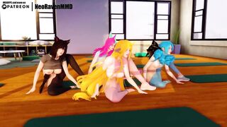 [MMD]Stellar - Marionette (Ahri/Gwen/Soraka/Xayah) [StripV1 ver.] League of Legends