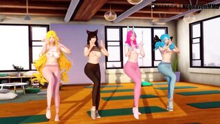 [MMD]Stellar - Marionette (Ahri/Gwen/Soraka/Xayah) [StripV1 ver.] League of Legends