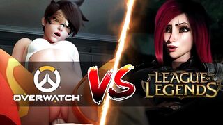 [PMV] OVERWATCH VS LEAGUE OF LEGENDS - FUCK BATTLE - Rondoudou Media