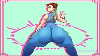 Chun-Li Twerks on Camera and On Cock
