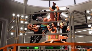 Sex male android bangs hard a hot woman in the sci-fi lab