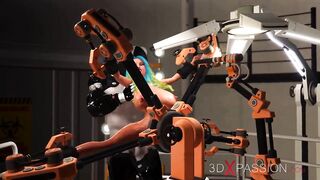 Sex male android bangs hard a hot woman in the sci-fi lab