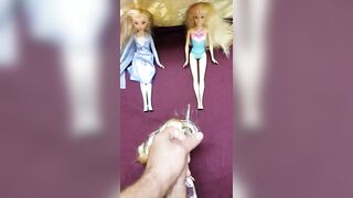 Furrygetme 3 babies dolls brought home and one gets cum