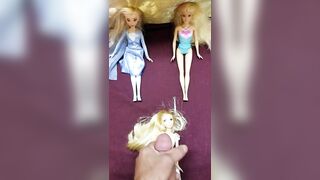 Furrygetme 3 babies dolls brought home and one gets cum