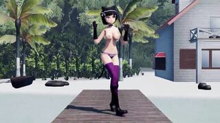 MMD Deep Blue Town Kaat