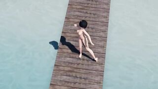 MMD Deep Blue Town Kaat