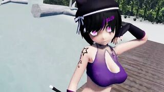 MMD Deep Blue Town Kaat