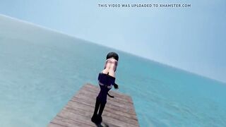 MMD Deep Blue Town Kaat