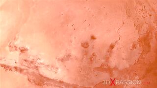 Super hot sexy girl has hard anal sex with alien monster
