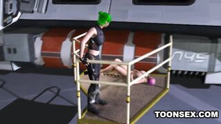 3D Emo Dyke Toys Herself and Gets Scissored
