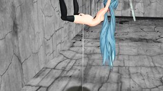 MMD Blue Hair Babe Pierced Tits Sex Toys Anal Squirt GV00186