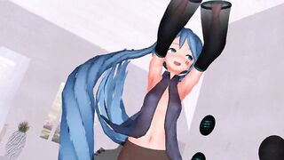 MMD Blue Hair Babe Pierced Tits Sex Toys Anal Squirt GV00186
