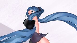 MMD Blue Hair Babe Pierced Tits Sex Toys Anal Squirt GV00186