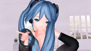 MMD Blue Hair Babe Pierced Tits Sex Toys Anal Squirt GV00186