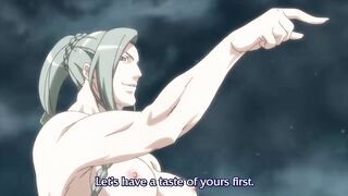 Anime tits bath scene -  Seikon no Qwaser