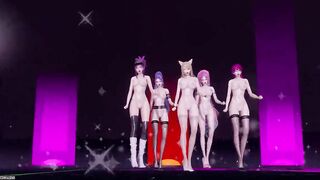 R18 MMD CHUNG HA - Snapping Strip Dance Ahri Akali Kaisa Eve