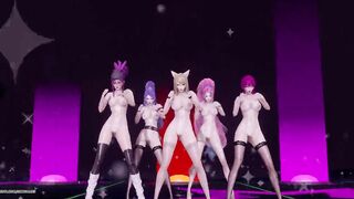 R18 MMD CHUNG HA - Snapping Strip Dance Ahri Akali Kaisa Eve