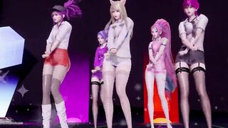R18 MMD CHUNG HA - Snapping Strip Dance Ahri Akali Kaisa Eve
