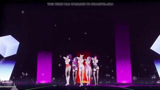R18 MMD CHUNG HA - Snapping Strip Dance Ahri Akali Kaisa Eve