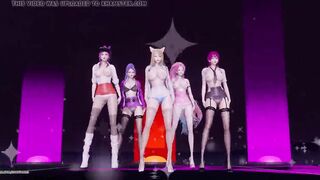 R18 MMD CHUNG HA - Snapping Strip Dance Ahri Akali Kaisa Eve