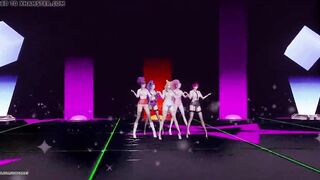 R18 MMD CHUNG HA - Snapping Strip Dance Ahri Akali Kaisa Eve