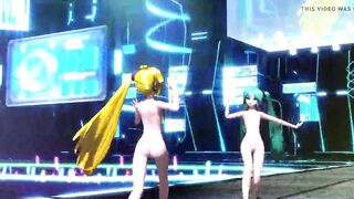 Miku Rin Luka Meiko Neru Haku sexy nude dance