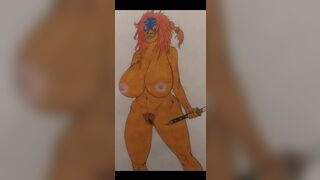 Character Drawings: Mega Lass & Oni: Which 1 do u like?