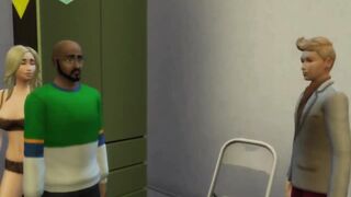 BBC blonde sim sucks dick Husband watches