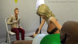BBC blonde sim sucks dick Husband watches