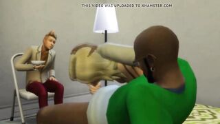 BBC blonde sim sucks dick Husband watches