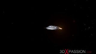 Sexy sci-fi android fucking hot horny girl in space station