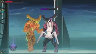 Dark Star act hentai game gameplay . Cute girl in sex