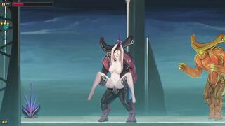 Dark Star act hentai game gameplay . Cute girl in sex