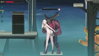 Dark Star act hentai game gameplay . Cute girl in sex
