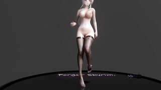 MMD haku black silk