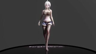 MMD haku black silk