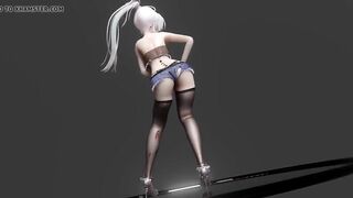 MMD haku black silk